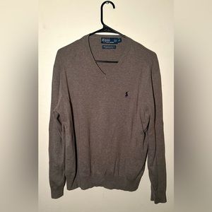 Vintage Polo Grey Sweater, Men’s Large, 100% Pima Cotton